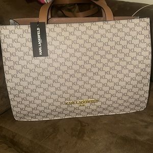 Karl Lagerfeld Paris Almond Adele Tote Women Totes